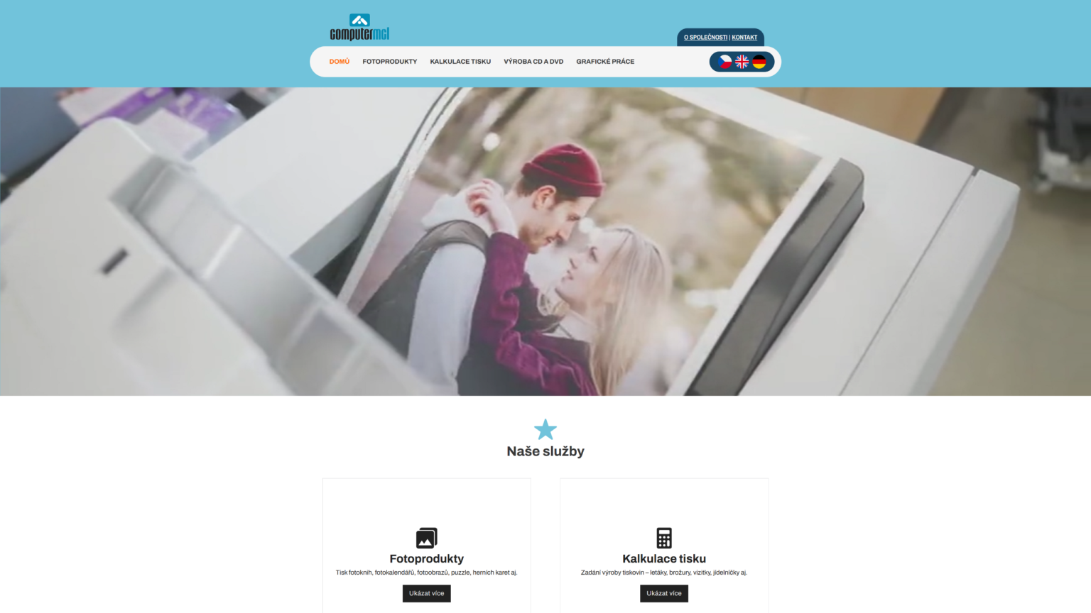 Minimalistický layout webových stránek