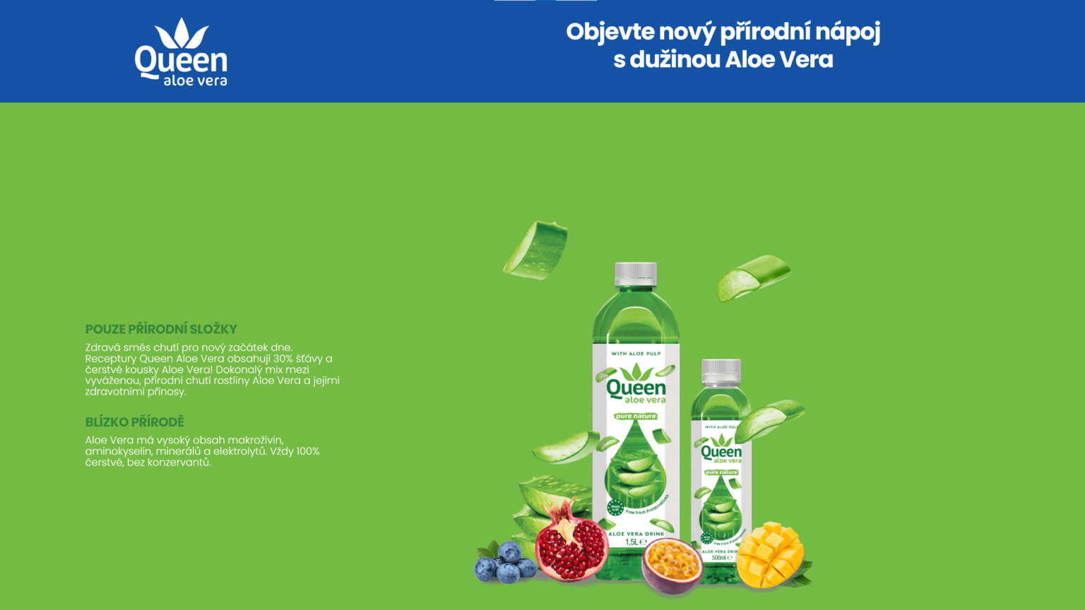 Návrh webu ovocného nápoje